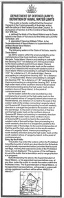 Newspaper cutting re RAN prohibited area by DoD in Geelong Advertiser