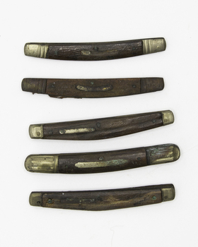 Five pocketknives in varying degrees of completeness and conditions