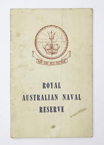A booklet with a white soft cover showing insignia in red 'Non Sibi Set Patriae' 