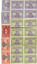 A collection of fuel ration tickets in various colours depicting the volume allowed per ticket and the expiry date 1941