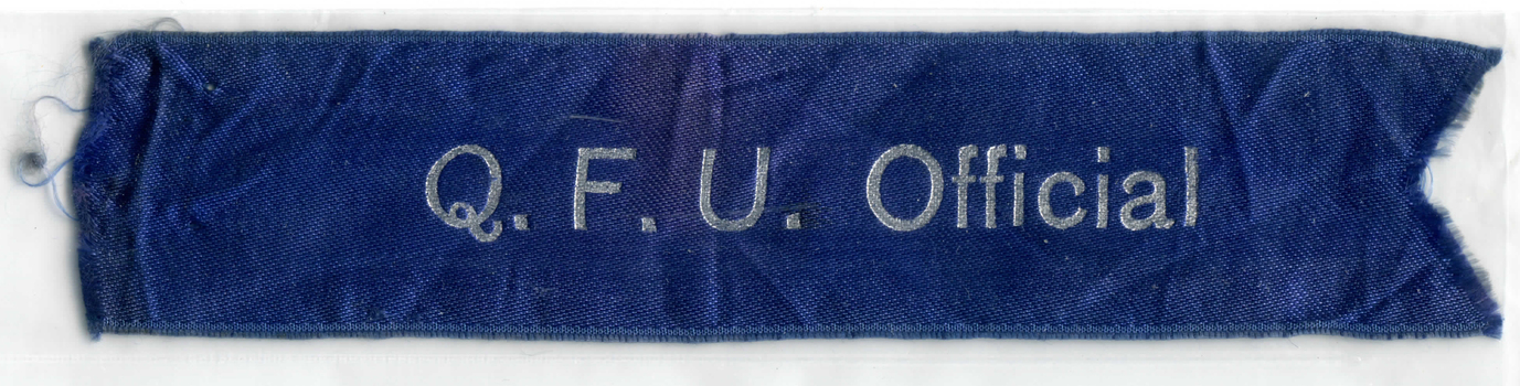 An armband with initials QMF; Queenscliff Fishermen's Union