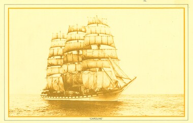 Print of a sepia print off a photograph of the SS CAROLINE