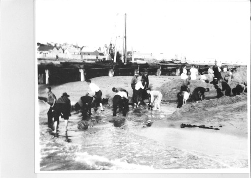 Bay end of "The Cut" being dug out by hand