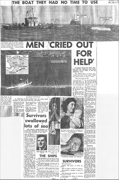 Herald article about the tugboat MELBOURNE sinking