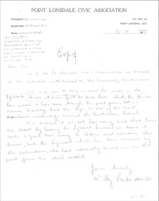 Letter of protest re lifeboat services