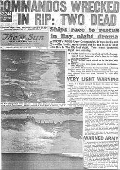 Newspaper article re Army Commandos rescue 18 Feb 1960