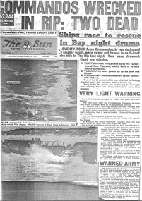 Newspaper article re Army Commandos rescue 18 Feb 1960