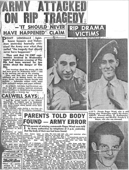Newspaper article re Army Commandos rescue 18 Feb 1960