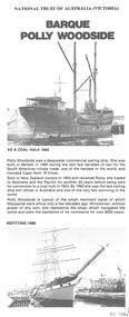 The Barque "Polly Woodside", National Trust's pamphlet, front.