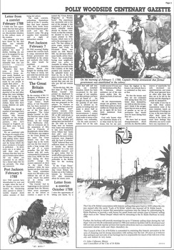 Newspaper style Polly Woodside Centenary Gazette c1985 pg 3