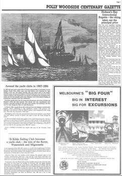 Newspaper style Polly Woodside Centenary Gazette c1985 pg 7