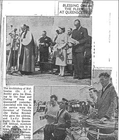 Newspaper clipping copy of ceremony.