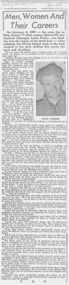 Photograph - Black & white photographs x 2 of Lewis Ferrier & Cliip from Geelong Advertiser, Men, Women & their Careers, c1943, c1960 & c2010