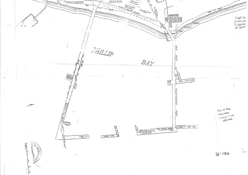 Lower RHS of Lshaped map of 1936 Queenscliffe's foreshore map
