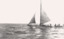 Black & white photo of a yacht that is possibly the THISTLE