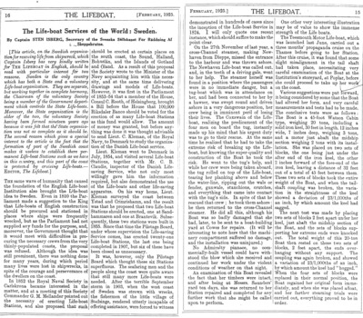 1925 Magazine pages re Lifeboat Service