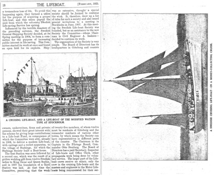 1925 Magazine pages re Lifeboat Service