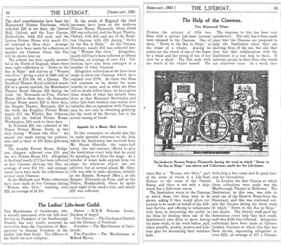 1925 Magazine pages re Lifeboat Service