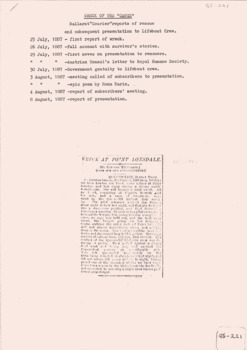 Newsletter re The Wreck of the GANGE