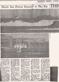 newspaper article re WANGARA wreck c1961