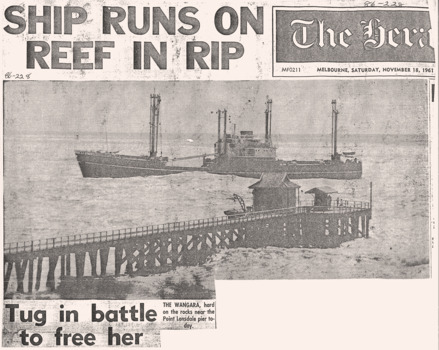 newspaper article re WANGARA wreck c1961