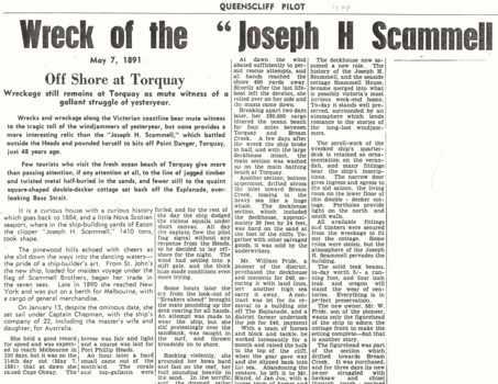 Joseph H Scammel wreck article May 7 1891