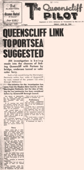 Article re bridge, tunnel or vehicular ferry across the Bay