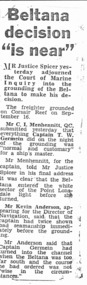 Marine Court decision article re BELTANA wreck at Corsair Reef