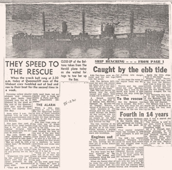 c1963 article & picture of the BELTANA on Corsair Reef