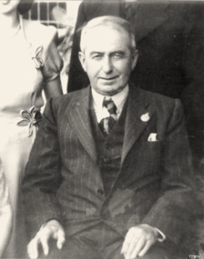 Black & white photograph of J P Larkin