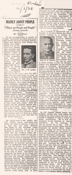 news article about interesting people at Queenscliffe in 1936