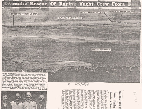 Wreck scene photo & lifeboat crew named at photo of same