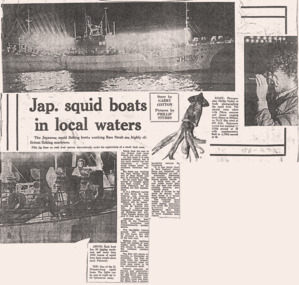 Clipping re Japanese squid boats in Bass Straight