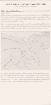C1960 handbook from the Port Phillip Sea Pilots