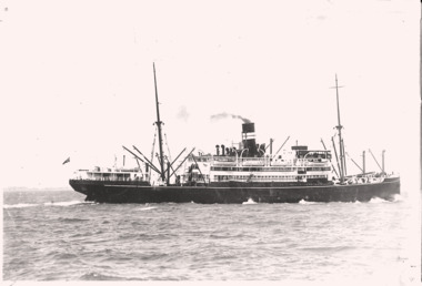 B & W photo of the Orungal, probably on Port Phillip pre-1940