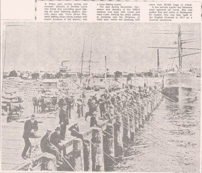 1987 news article about fishermen & the HINEMOA freighter