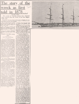 Loch Ard disaster explained in Geelong Advertiser article