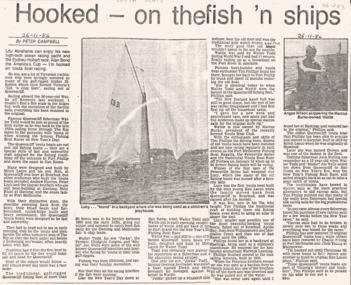 Newspaper - Newspaper clipping re Couta Boats, Couta Boats news clippings & photos, c1985