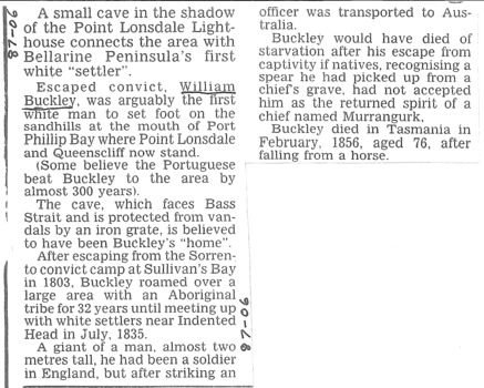 W Buckley escaped convict, cave dweller & tribesman c1835