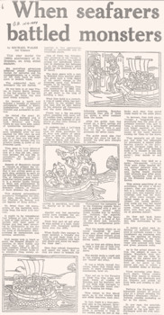 News article re St Brendan, Irish abbot seafarer.