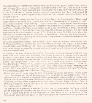 4 of 5 copied pages from T.  S. Stevens' history of Victorian settlement booklet.