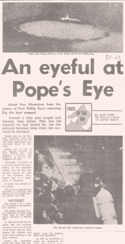 Article about the history of the Pope's Eye in Port Phillip c1986