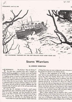 Copy from Walkabout April 1936 re lifeboat's history.