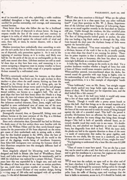 Copy from Walkabout April 1936 re lifeboat's history.
