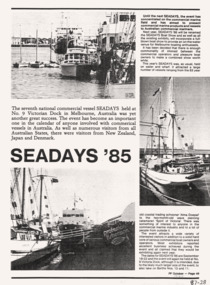 Copy from Professional Fisherman pg.49 Oct.1985 re Seadays Show