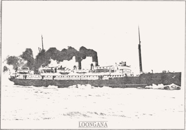 Photocopy of a book photo of the LOONGANA ferry