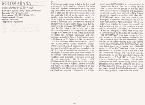 SS ROTAMAHANA drawings, history & details.