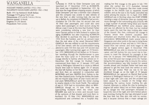 MS WANGANELLA photo, details & history.