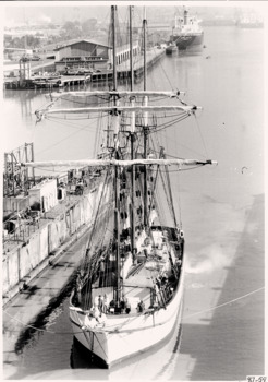 EYE of the WIND at dock in Port Melbourne c1985