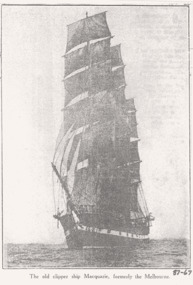 B&W photo of the MACQUARIE, formerly the MELBOURNE.
